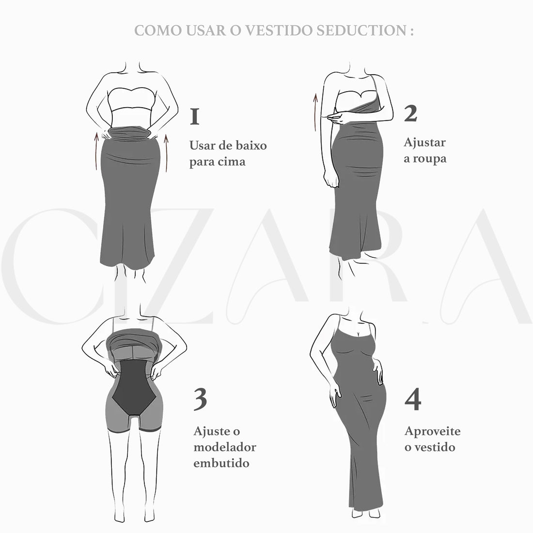 Vestido Seduction Curto - Modelador 3 em 1